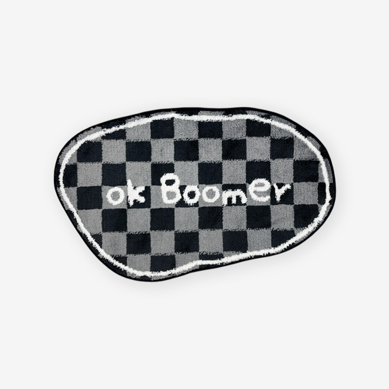 Check Jacquard Rug + Black Dust Bag