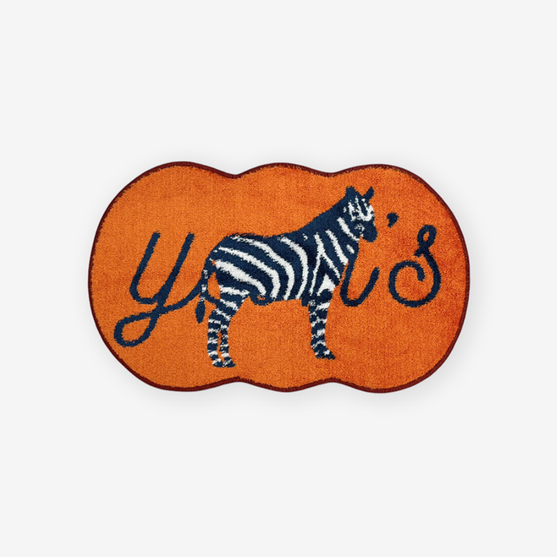 Zebra Jacquard Rug + Black Dust Bag