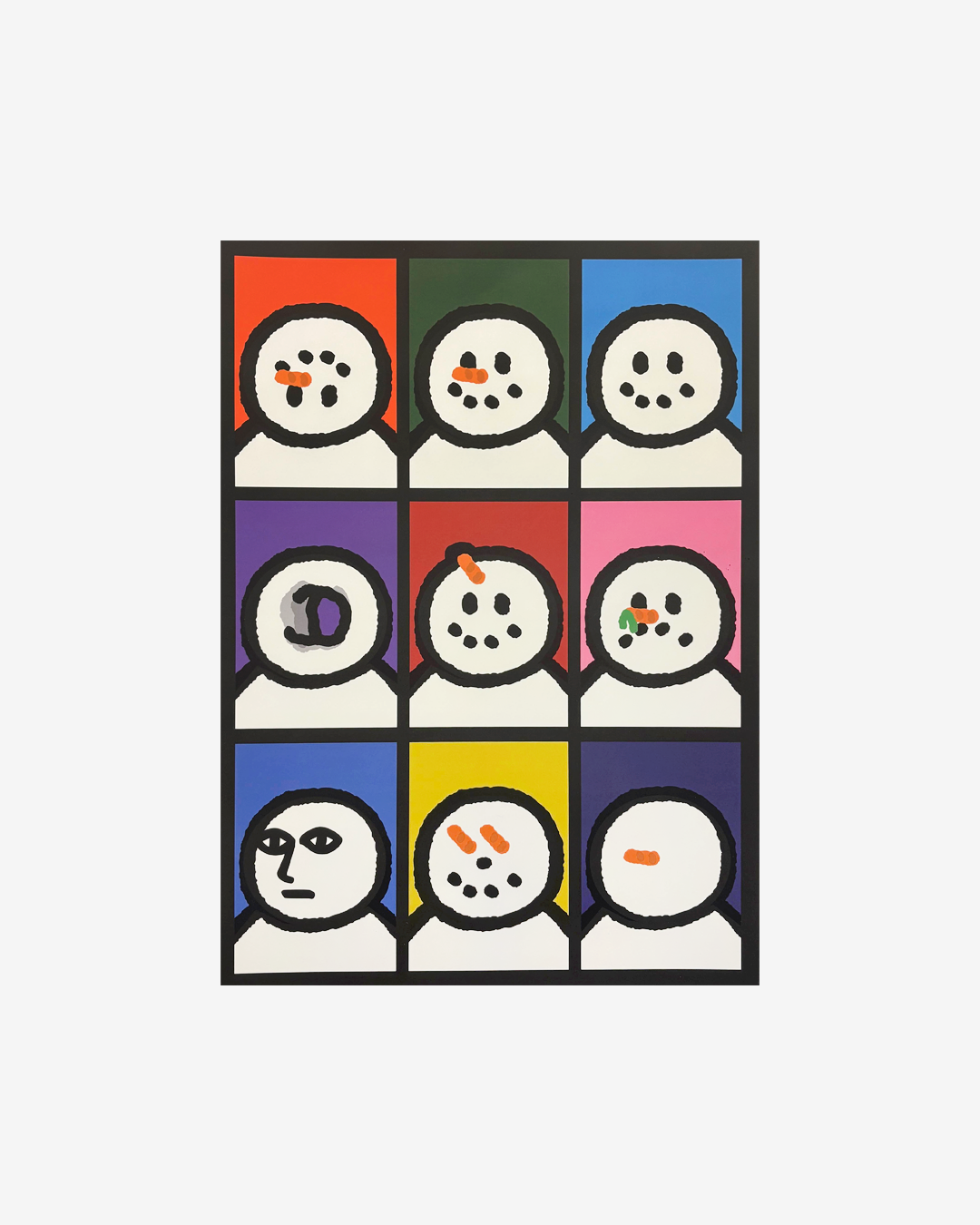 Color Pop Snowman Poster